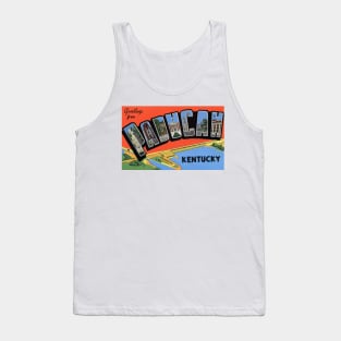 Greetings from Paducah Kentucky- Vintage Large Letter Postcard Tank Top